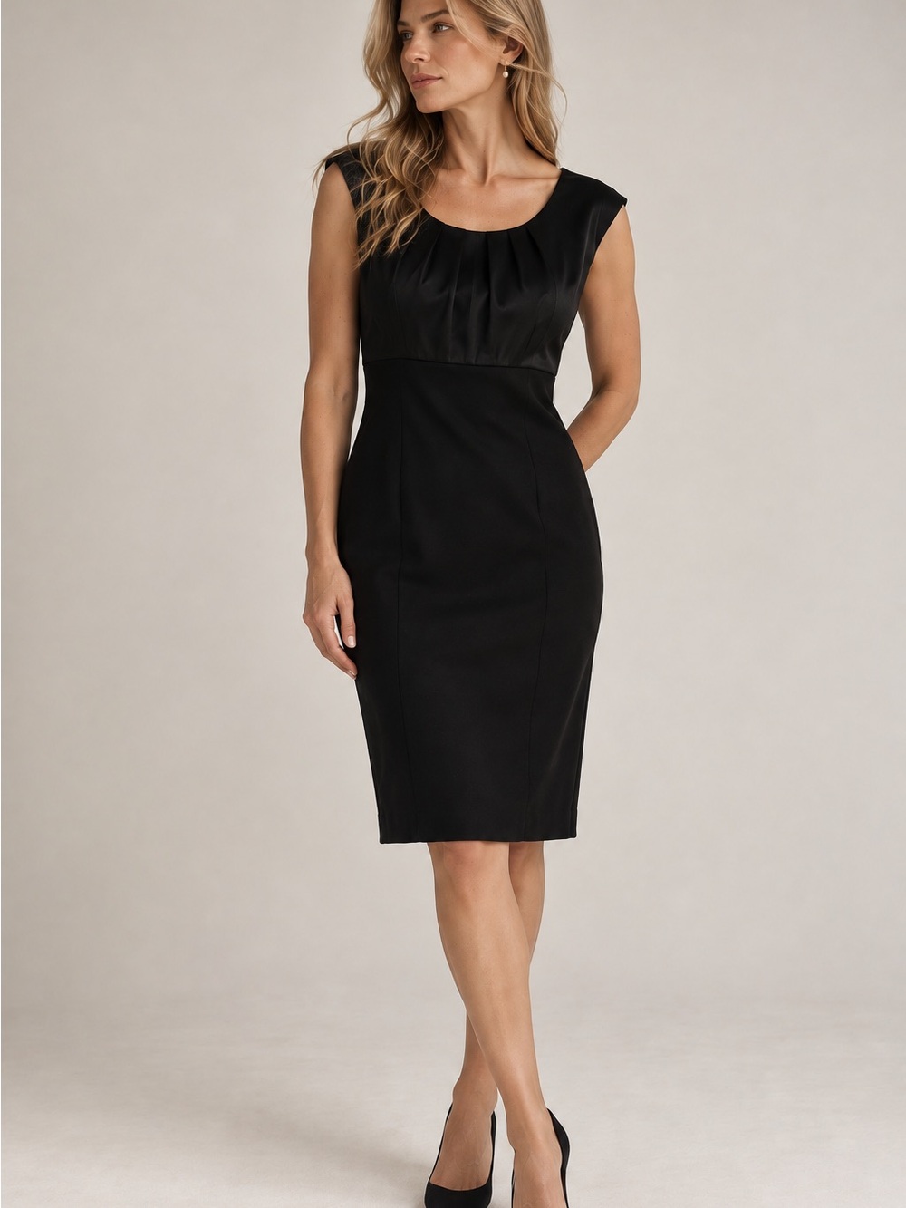 Elie Tahari Black Cocktail Dress Size 8 Silk Bodice NWOT